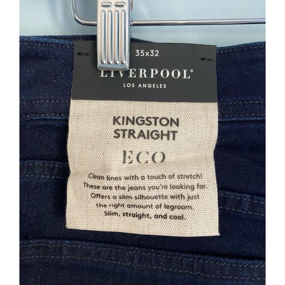 Liverpool Los Angeles Eco Jeans 35x32 Kingston Straight NWT - Picture 6 of 9